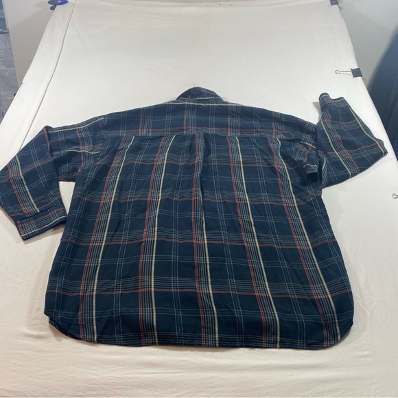 Timber Trail Men’s Shirt Classic Navy Plaid Button-Down Shirt long sleeve - Picture 9 of 10